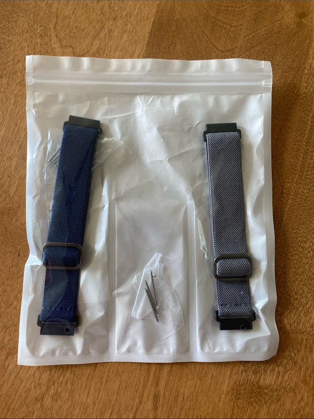 Samsung galaxy watch Adjustable Nylon Watch Straps - Blue and Gray NWOT